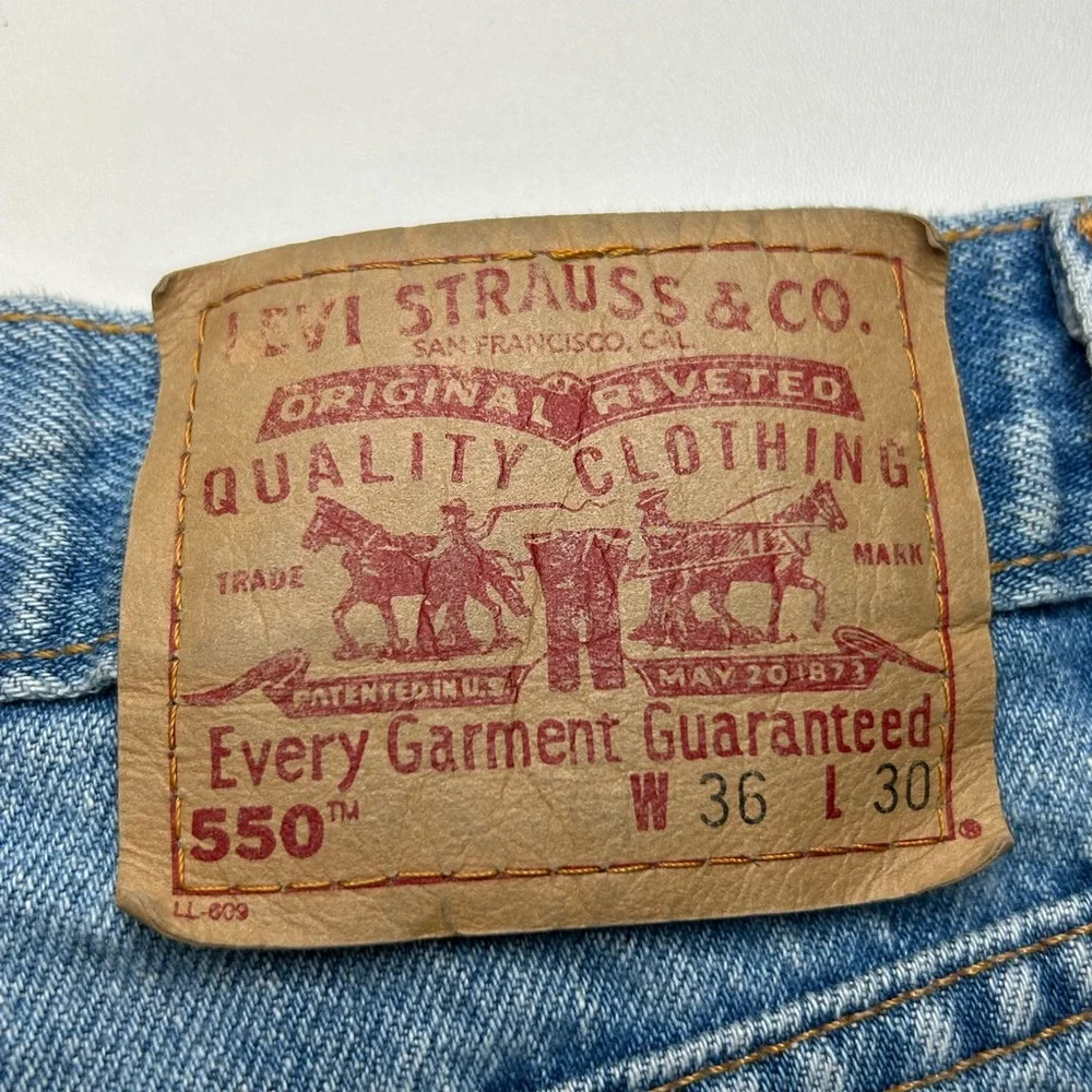 VTG‎ Levi's 550 Jeans Mens 33x30 (Tag 36x30) Loose Relaxed Tapered USA Y2K Denim
